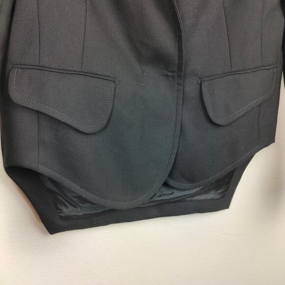 Carven Blazer Womens 38 FR Large US Black Avant‎ Garde Jacket Designer - Picture 5 of 11